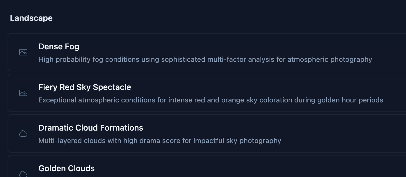 Rule templates selector screenshot
